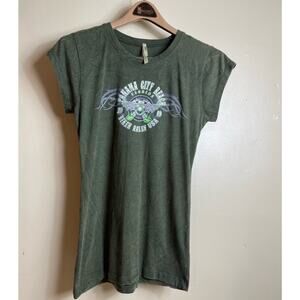 Panama City Florida 2019 Bike Week Motorcycle Rally T Shirt Size Large Green